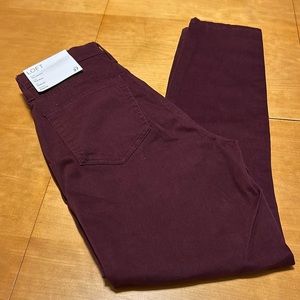 Loft Women Sateen Five Pocket Mid-Rise Skinny Jeans